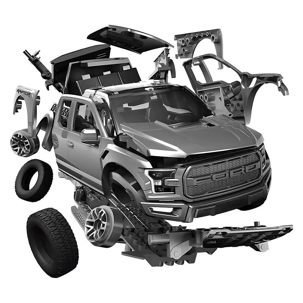 Airfix QUICKBUILD Ford F-150 Raptor - Grey (J6053)