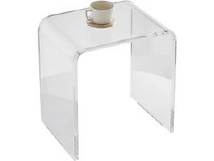 VEVOR Acryl-Beistelltisch 415 x 305 x 460 mm, U-förmiger Acryltisch Beistelltisch, Transparenter Couchtisch für Getränke, Essen, Snacks, Verwendet im Wohnzimmer, Schlafzimmer, Arbeitszimmer usw.