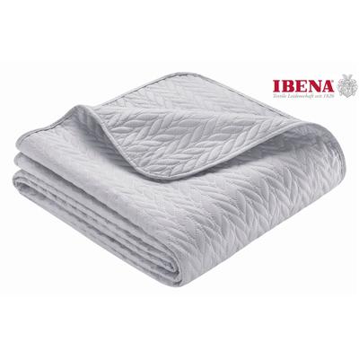 Tagesdecke IBENA "Sonio", grau, B:220cm L:250cm, Kunstfaser, Tagesdecken, Tagesdecke mit Steppung in diversen Designs, als Überwurf geeignet