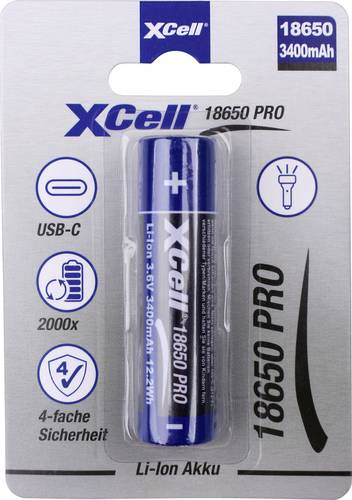 XCell Spezial-Akku 18650 Li-Ion 3.7V 3400 1St.