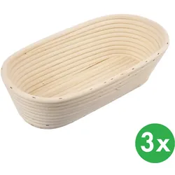 Ovales Tuch, Rattan, 32 x 15 x 9 cm, 3 Stk.