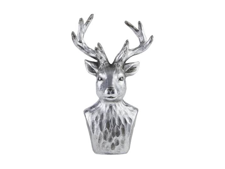 Weihnachtsfigur EGLO Hirsch Lamlash , silberfarben, B:10,5cm H:15cm, Polyresin, Dekofiguren, Weihnachtsfigur