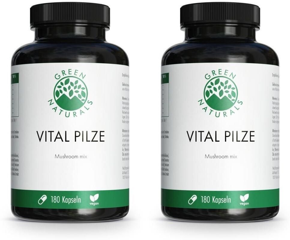 Green Naturals Vital Pilze Cordyceps Reishi vegan 2x 2x180 St Kapseln