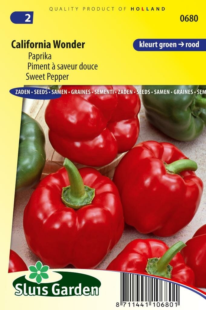 Sluis Garden Paprika zaden California Wonder