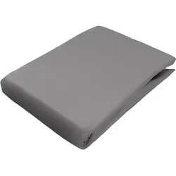 Spannbetttuch Biber grau (BL 180x200 cm) - grau - BL 180x200 cm