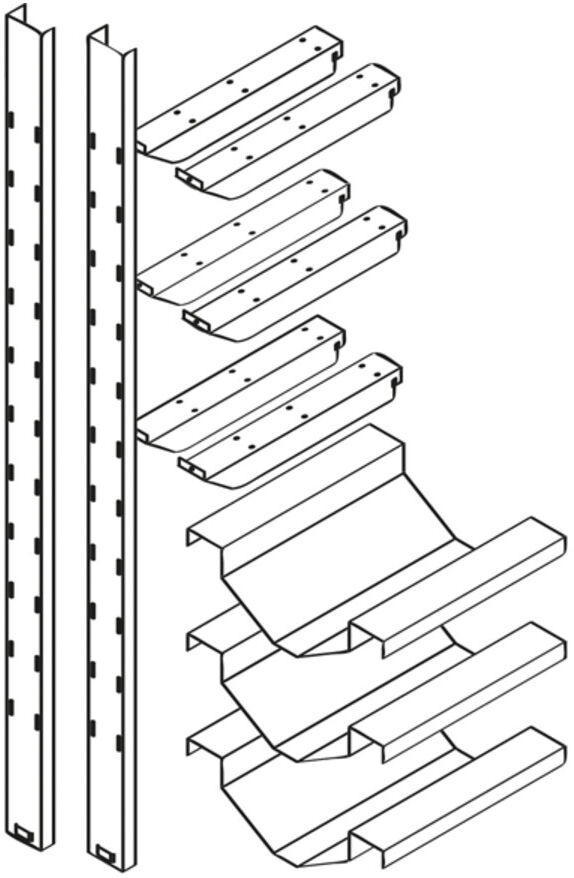 Säbu Fassregal für 3x50/60L Fässer Liegende Lagerung (1185)