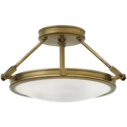Elstead Lighting Collier 3-flammige Semi-Flush Deckenleuchte 417mm Messing antik