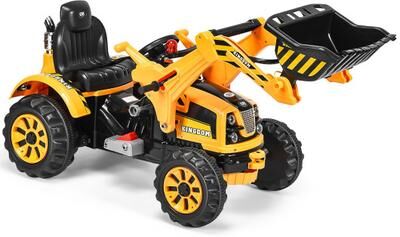 Costway 12 V Battery Powered Kids Ride on Dumper Truck-Yellow.