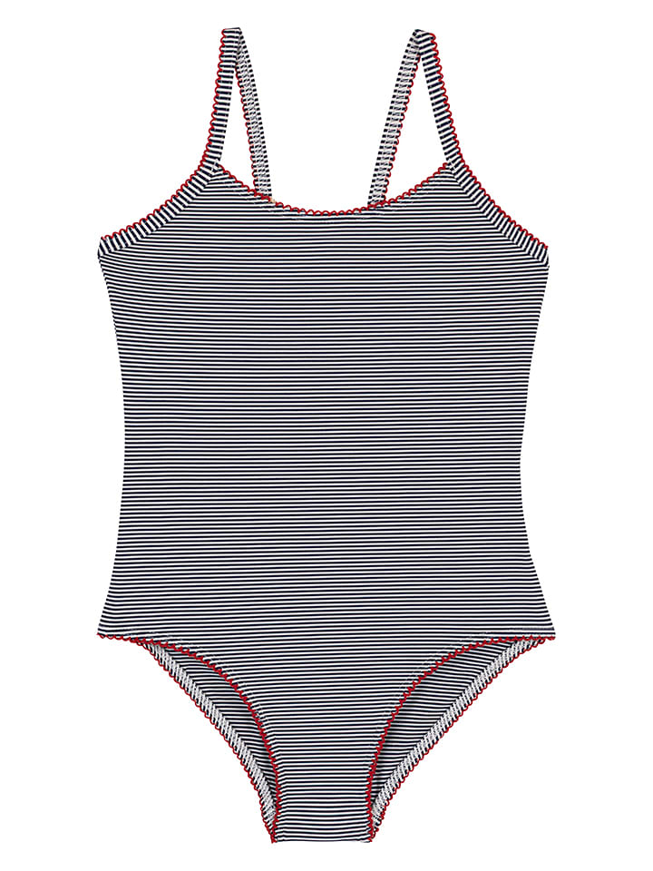 PETIT BATEAU Badeanzug in Weiß/ Schwarz - 110