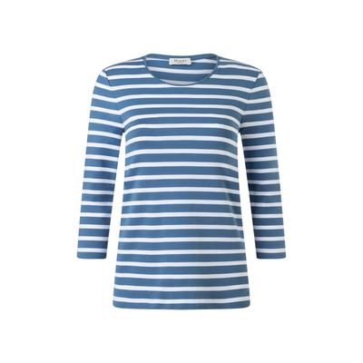 Langarmshirt MAERZ MUENCHEN "Maerz Muenchen 119101 Langarmshirt Damen Bekleidung", Damen, Gr. 36, blau, 95% Baumwolle, 5% Elasthan, Shirts Langarmshirt