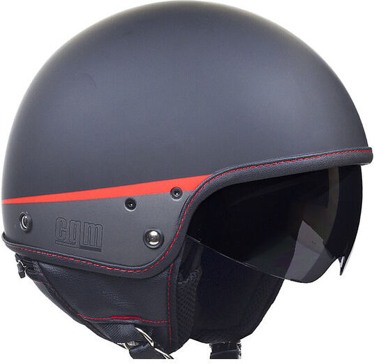 Casco Moto Jet Vintage CGM 105G GRANADA Nero Opaco taglia XS