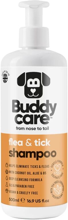 Buddycare Champú Antipulgas y Garrapatas para Perros 500ml