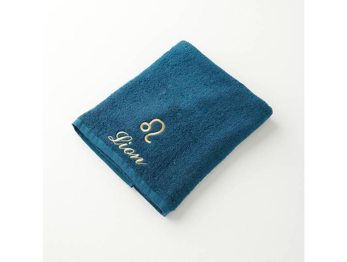 Serviettes de bain brodées signe astrologique - 420g/m2 - Blancheporte