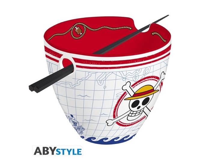 ONE PIECE - Bol à ramen avec baguettes - Monkey D. Luffy