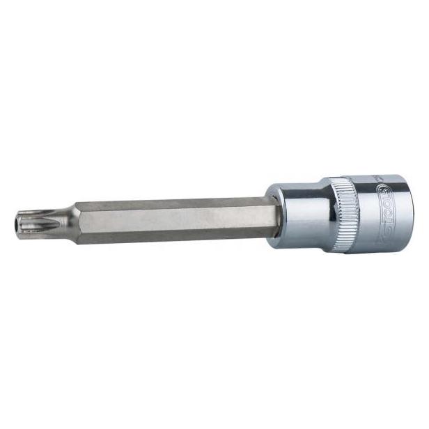 KS Tools Werkzeuge-Maschinen GmbH 1/2 CHROMEplus Bit-Stecknuss Torx mit Stirnlochbohrung,lang, TB15, auf Hä (918.1741-E)