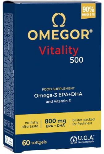 U.G.A. Nutraceuticals Omegor Vitality 500 60 Capsules