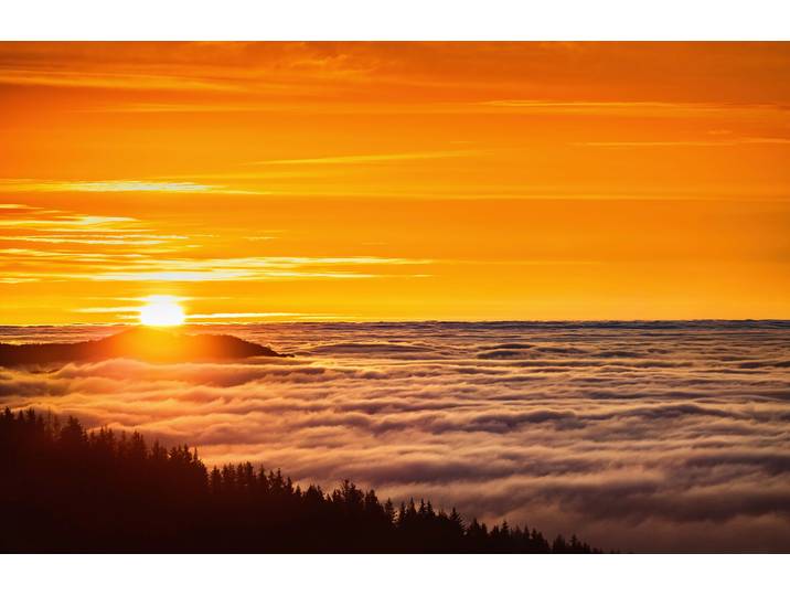 Fototapete PAPERMOON SONNENUNTERGANG-NATUR LANDSCHAFT BERGE GEBIRGE ALPEN , bunt, B:3m L:2,23m, Vlies, Tapeten, Fototapete