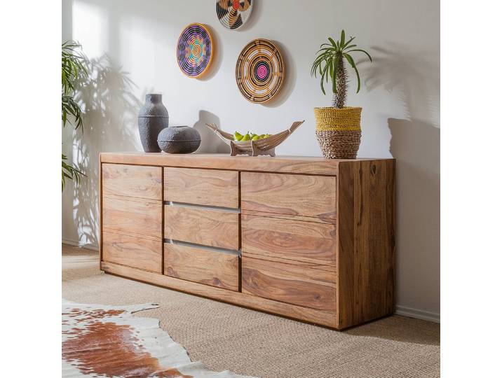 Sideboard 187 x 77 x 46cm Braun/Braun