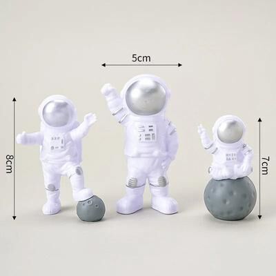 Inspired Finds 4 Piece Astronaut Figurine Set Space Themed Desk Decor & Educational Toy purplesilver 3pcs