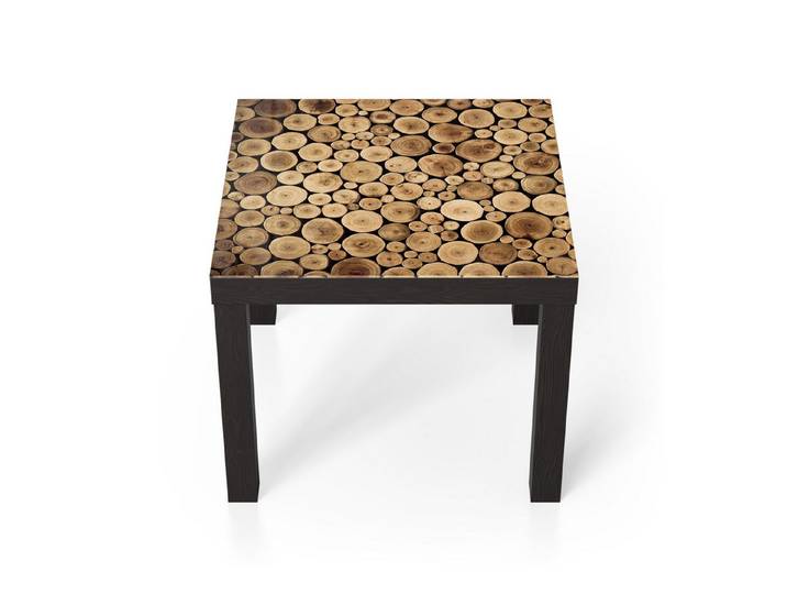 DEQORI Couchtisch 'Harmonisches Holzmeer', Glas Beistelltisch Glastisch modern