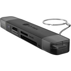 ICY BOX IB-CR203-CU3 Externer Speicherkartenleser USB-A (USB 3.2 Gen 1), USB-C® (USB 3.2 Gen 1), USB-A (USB 2.0) Schwarz 61179