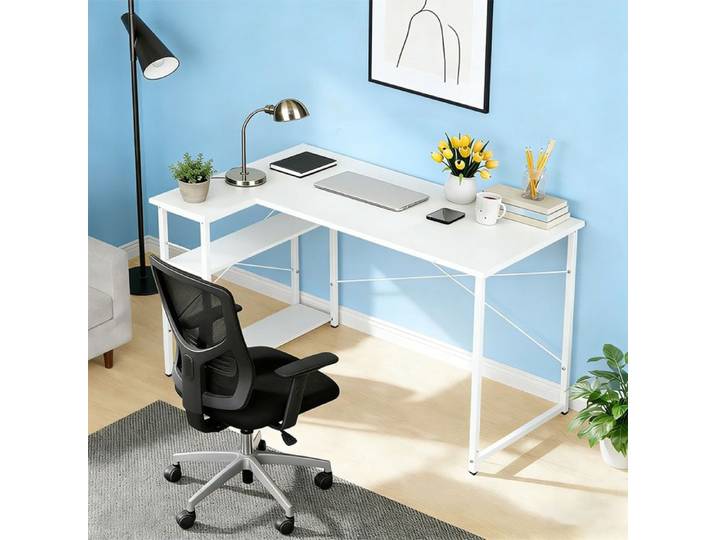 BUREAU - MIPAN - BUREAU D'ORDINATEUR - TRÈS GRAND PLATEAU - 120*70*75CM - BLANC