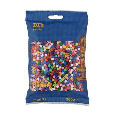 Hama Bügel-Perlen, 3000 Stück, Vollton-Mix