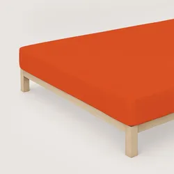 Schlafgut Spannbetttuch Pure aus Bio Baumwolle 90x190 - 100x220 cm | red-mid - rot