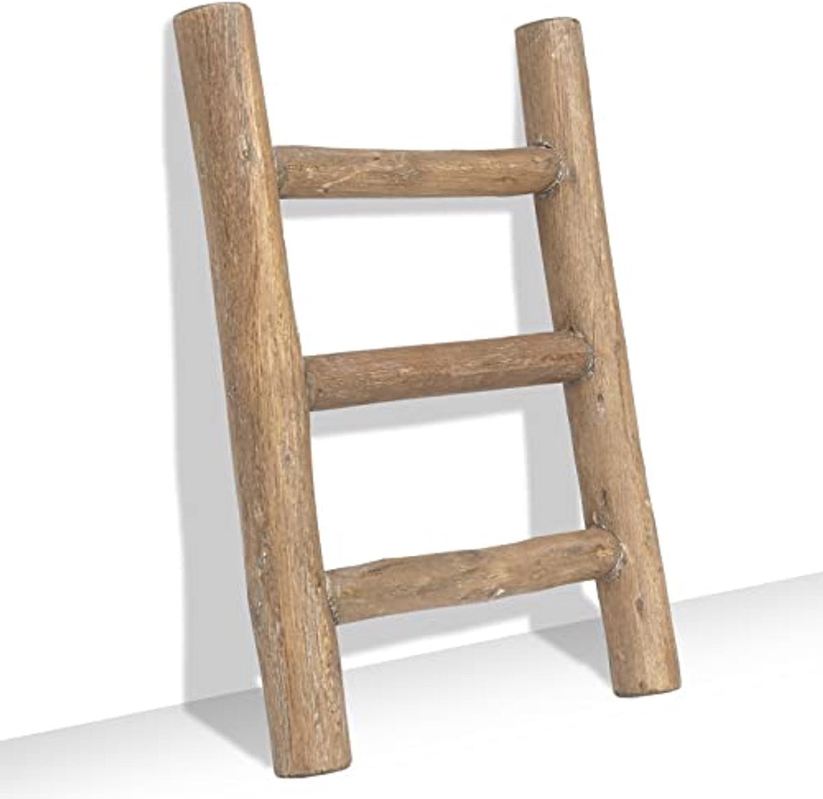 Houten Theedoekladder Mini – Rustiek Vrijstaand Handdoekenrek voor Keuken en Badkamer