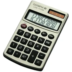 Olympia LCD 1110 E Taschenrechner Tasche Einfacher Taschenrechner Silber