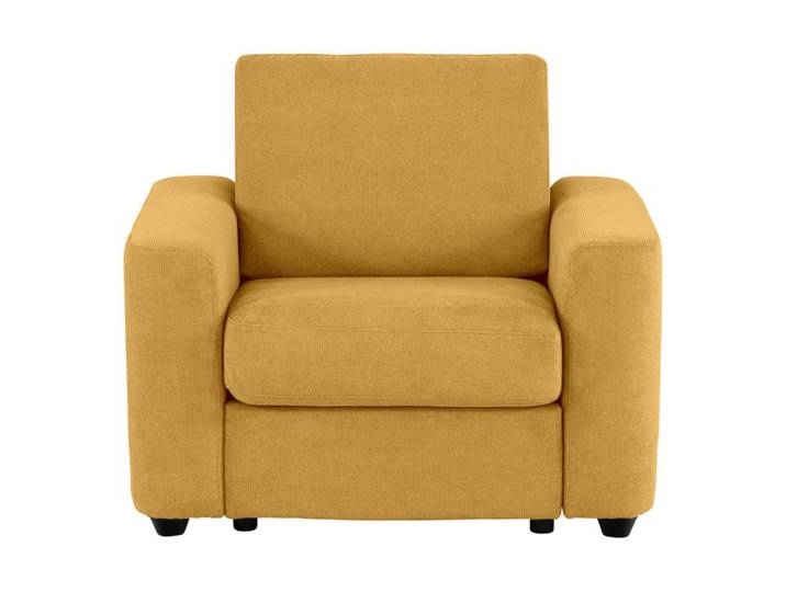 Fauteuil manchettes CURVE NICARAGUA tissu Crown curcuma