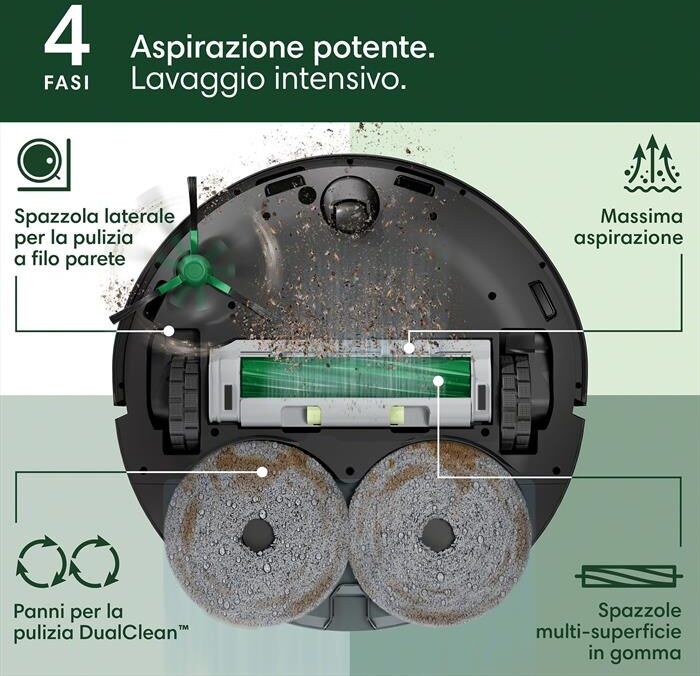 Irobot Robot Aspirapolvere Lavapavimenti Roomba 405 Combo-black