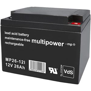 Multipower AGM-Batterie MP26-12I, 12 V, 26 Ah, M5 Anschluss, mit VdS-Zulassung