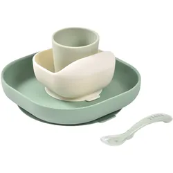 Beaba 4t-tlg. Geschirr-Set, gruen