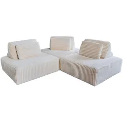 MODULSOFA WIOLO SOFT 3 MODULE 3 KISSEN Cremeweiß Cord
