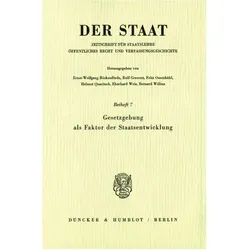 Gesetzgebung als Faktor der Staatsentwicklung., Fachbücher von Dietmar Willoweit