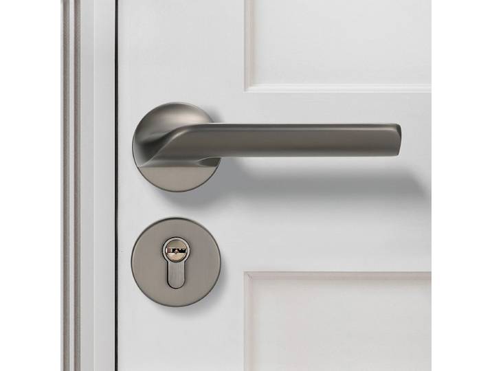 Serrure de porte intérieure moderne et minimaliste à finition brossée, corps de serrure silencieux, serrure de porte, serrure de porte de salle de bain
