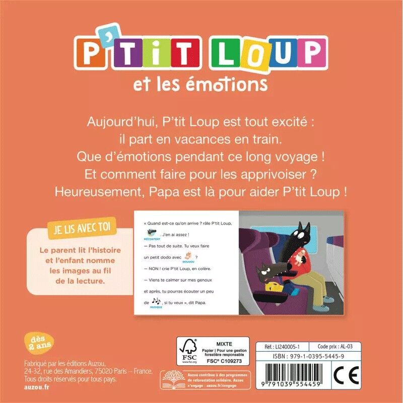 Mon album : P'tit loup et les émotions - Auzou