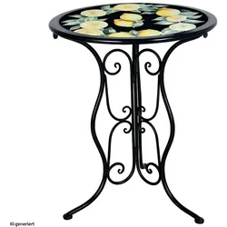 HTI-Living, Gartentisch + Balkontisch, Gartentisch Menton Schwarz (55 x 70 cm)