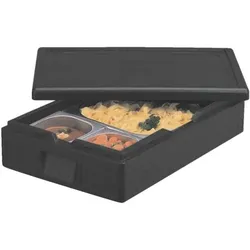 Papstar Isolier-Transportbehälter schwarz 21 l - 60 x 40 x 18 cm schwarz