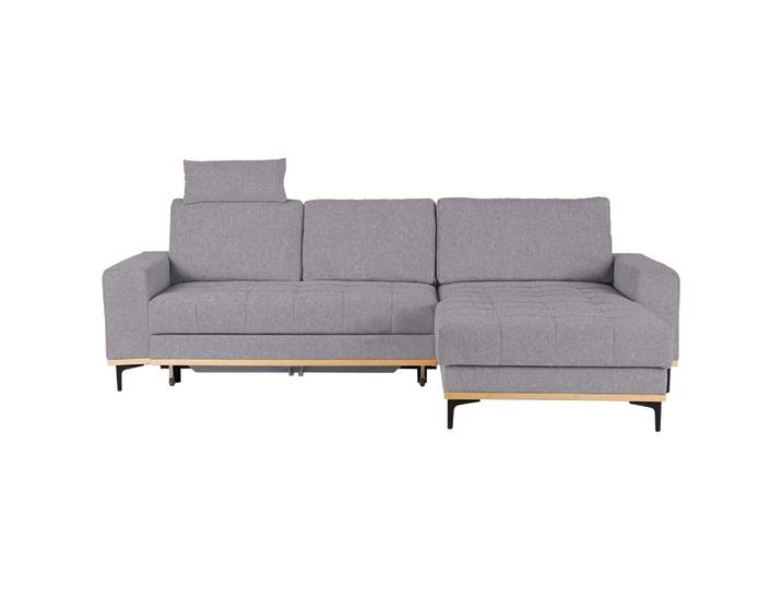 Ecksofa Webstoff Grau