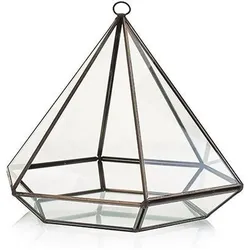 100Bon Glazen Terrarium Plant - Grote Diamant - Woondecoratie - 20x19x22cm - Bloempot - Terraria, Terrarium