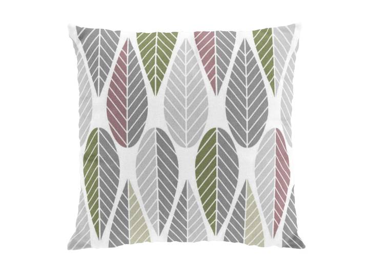 Arvidssons Textil Housse de coussin Blader rose-gris-vert