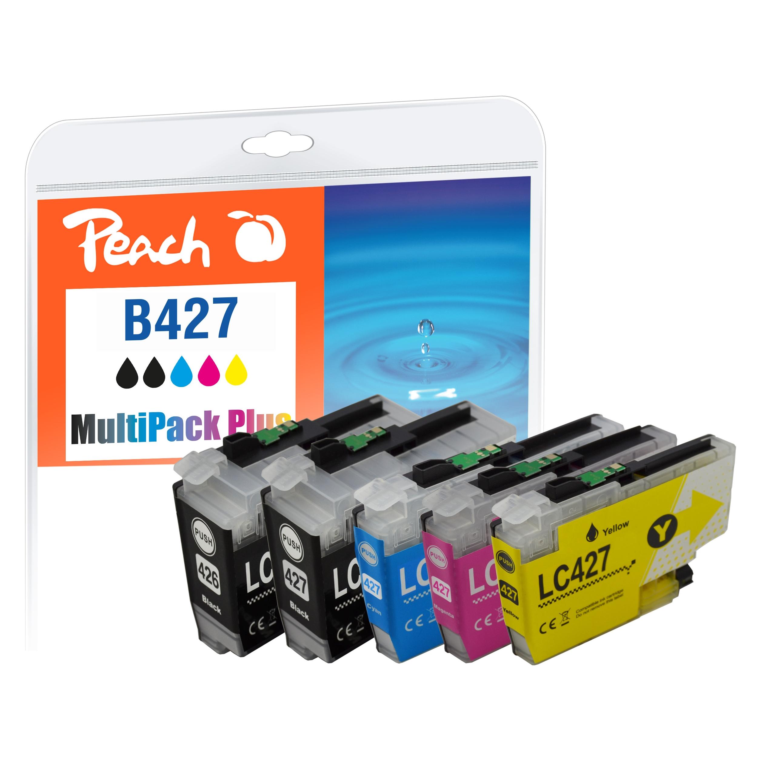 Peach Spar Plus Pack Tintenpatronen kompatibel zu Brother LC-427 (78779803)