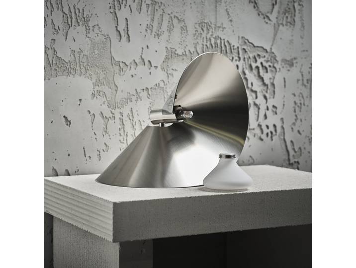 Peel Tischleuchte Brushed Stainless Steel - Frandsen - Wohnzimmer - Design - Metall - Einflammig