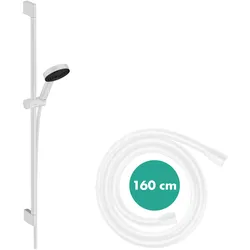 hansgrohe Pulsify Select S Brauseset 105, 3-jet Relaxation, inklusive Brausestange 900mm, 24170700, Farbe: Mattweiß