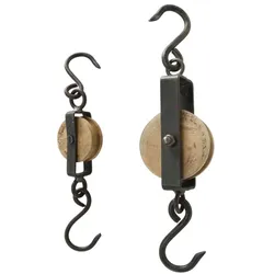 Boltze Garderobenhaken Dorian, 2 tlg, 20/27 cm, natur, schwarz