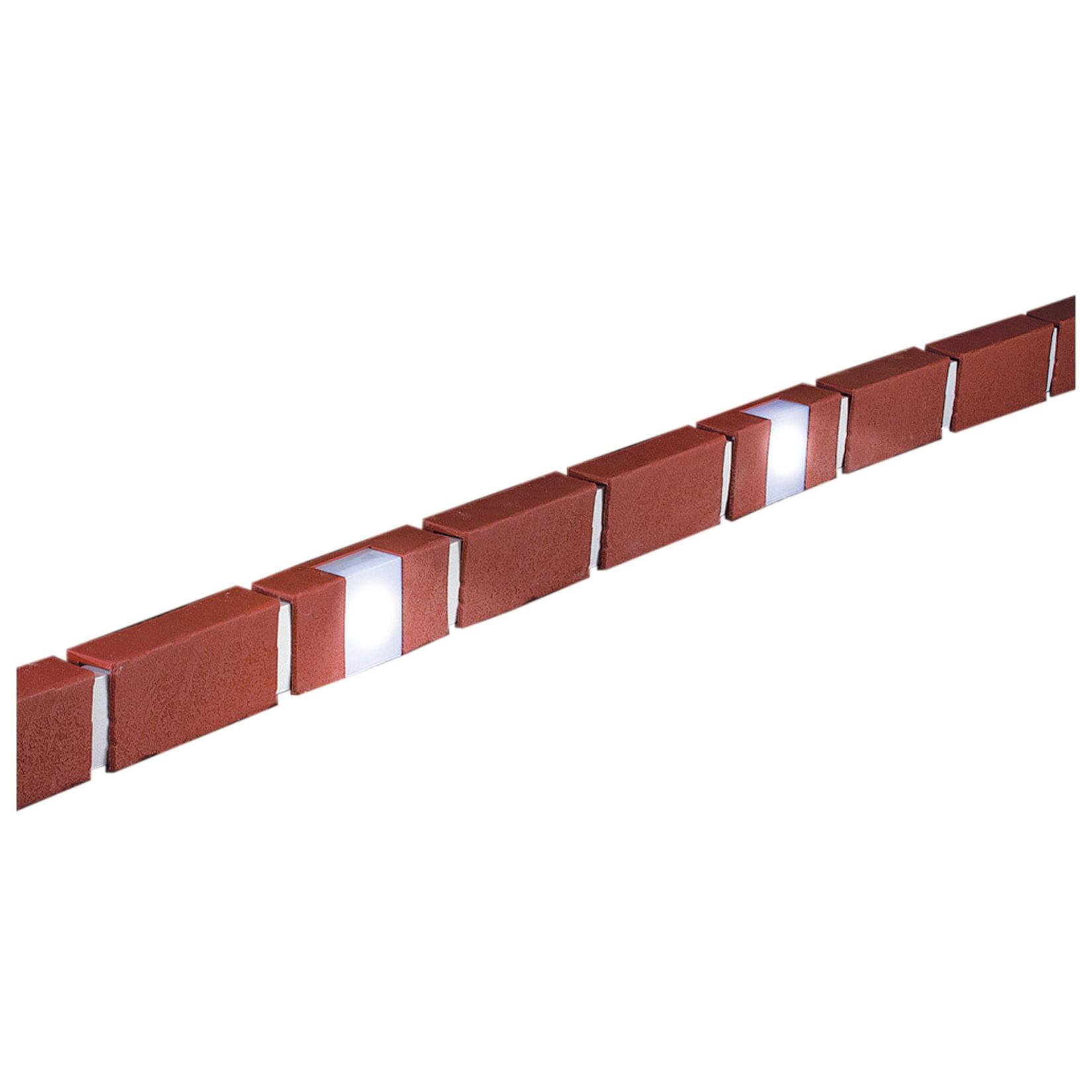 HTI-Living Beeteinfassung 690 cm Ziegelstein mit Beleuchtung