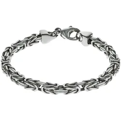 Zeeme Basic Armband Silber 925 poliert Königskette 5mm breit