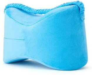 Uplifted Goods Velvet Memory Foam Knee And Leg Support Pillow For Comfortable Sleep blue
